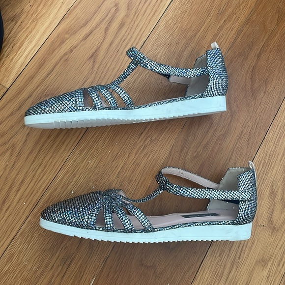 SJP Meteor Silver Scintillate Sandals 36 - Picture 8 of 13